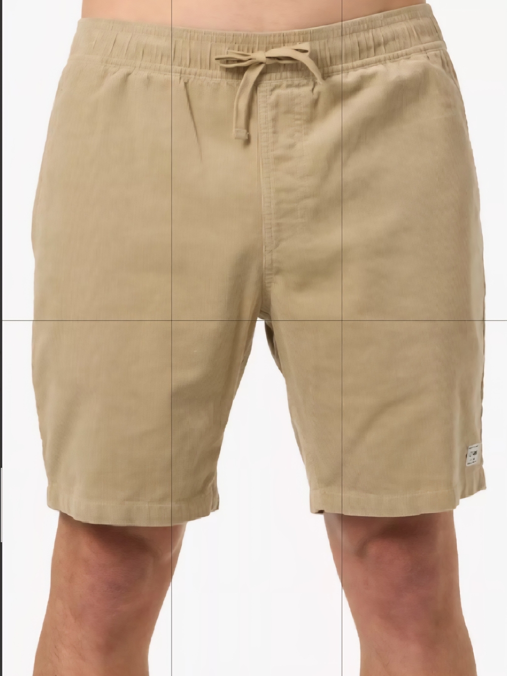 O'Neill Men's Beige Corduroy Shorts XL 8" Inseam Drawstring Elastic Pockets